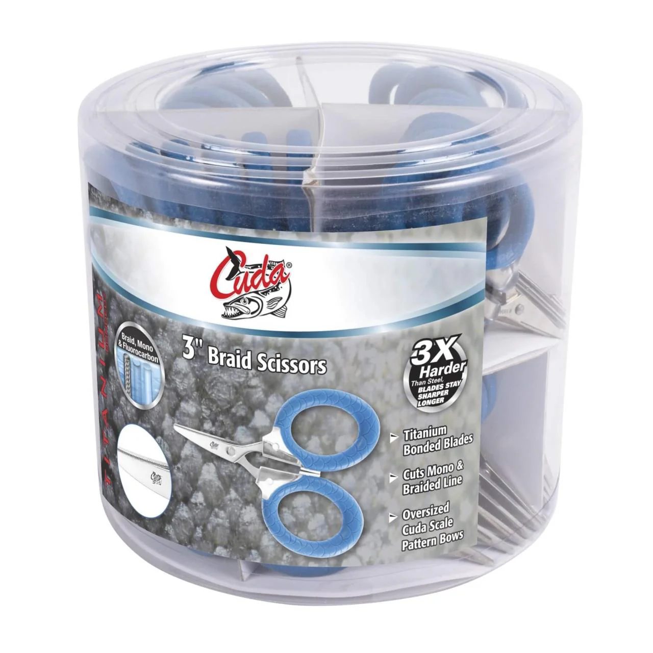 Cuda Titanium Bonded 3" Braid/Mono Micro Scissors - Image 3