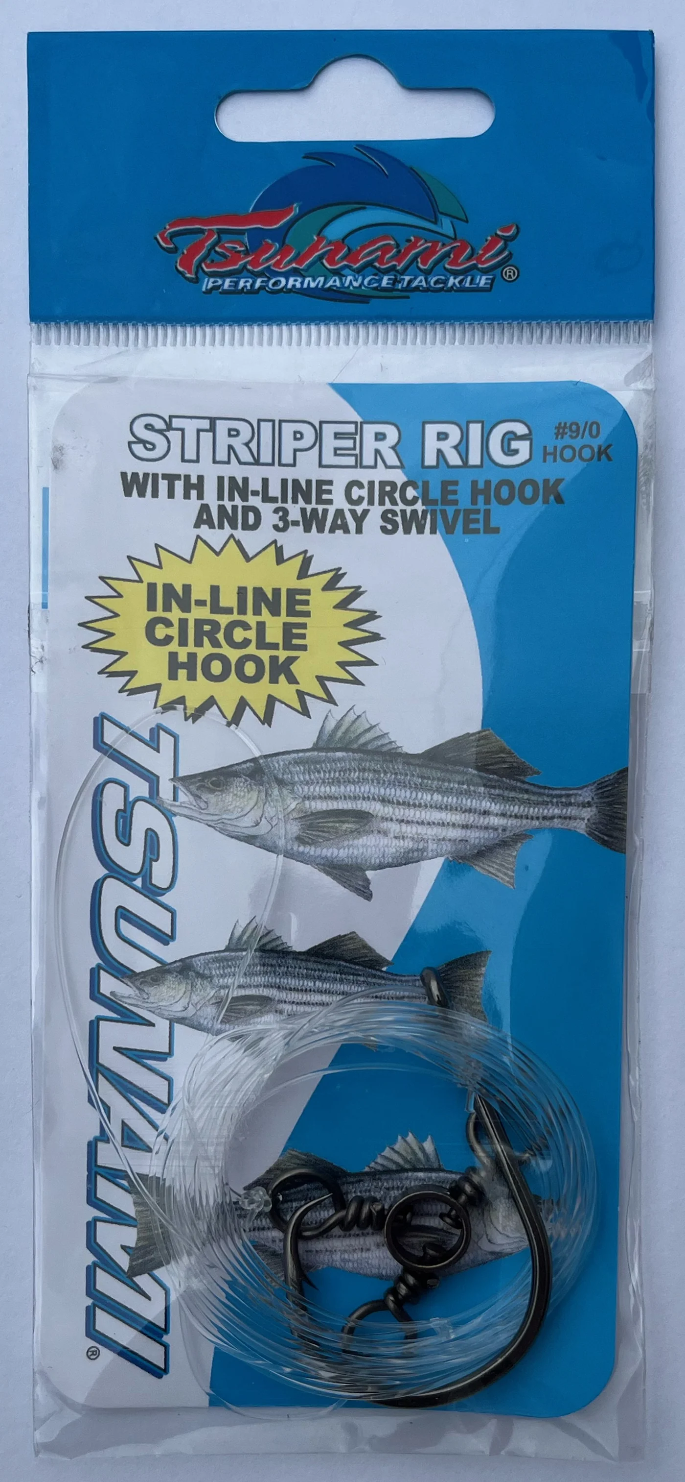 Tsunami TS-47XX Striped Bass In-Line Circle Hook Rig w/ 3-Way - Image 3
